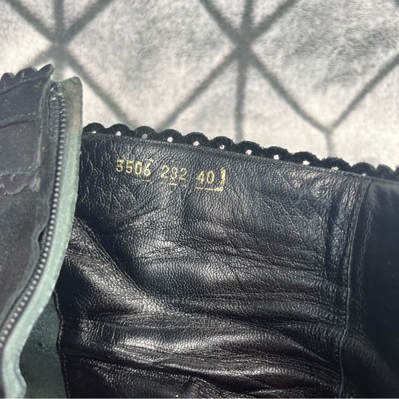 LK Bennett London Black Nikata Suede Leather Heeled Boots - Picture 6 of 11